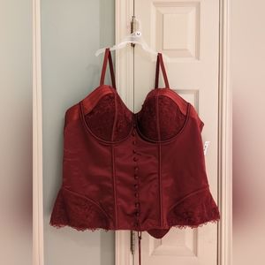 Torrid satin and lace corset (red)